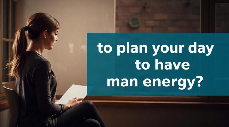 Jak planować dzień, żeby mieć więcej energii?